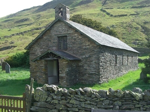 Another self-quotation, as this is line 27 of Wordsworth’s 1800 poem “The Brothers.” In the poem, the line describes the chapel at Ennerdale, not Martindale. Photo: The chapel at Martindale (Mick Knapton, Wikimedia Commons).