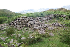 Better known as the “chapel in the [Boardale] Hause,” this ruined structure was, according to local lore, built by St. Patrick in the 5th century. Wordsworth based a section of his Excursion on the imagined history of this chapel (ii.730-895). Photo: Martin and Jean Norgate, Old Cumbria Gazetteer.