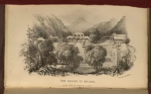 Engraving of House near Volcano