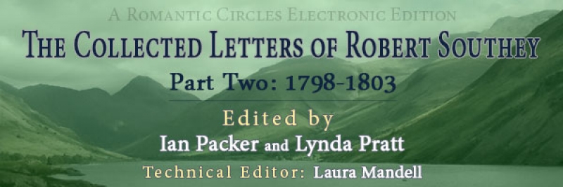 The Collected Letters of Robert Southey, Part Two