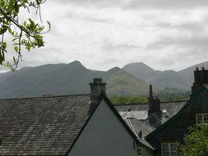 A photo of the vale taken just in front of Greta Hall, former home of Samuel Taylor Coleridge and Robert Southey. Soon after moving into the house in July 1800, Coleridge wrote to William Godwin, “I question if there be a room in England which commands a view of Mountains &Lakes & Woods & Vales superior to that in which I am now sitting.” Photo: Paul Westover. 