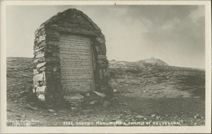 From “Fidelity,” first published in the 1807 Poems (vol. 1). The story Wordsworth recalls in the poem, mentioned earlier in the Guide, also inspired Walter Scott’s “Helvellyn.” Scott climbed Helvellyn, England’s third-highest mountain, with Wordsworth in the autumn of 1805. Illustration: Gough monument at the summit of Helvellyn, erected in 1891 (postcard, Rowe Wordsworth Collection, Brigham Young University). The inscription mentions both Scott and Wordsworth.