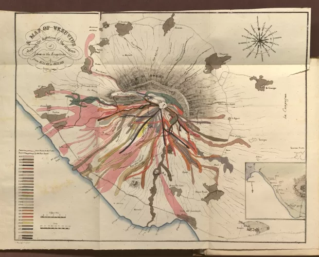 Aerial view of Mount Vesuvius 