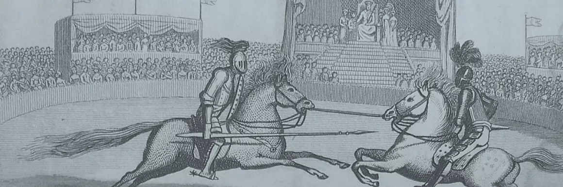 illustration of knights jousting