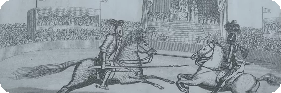 illustration of knights jousting