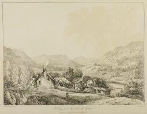farmer in front of cottage